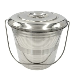 Galeata inox 17 Litri cu maner si capac - pentru lapte sau miere