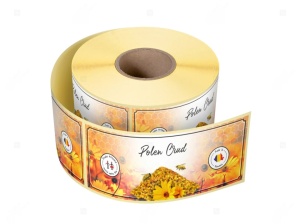 Rola etichete borcan miere Polen Crud 144 x 54 mm - ROLA 500 buc