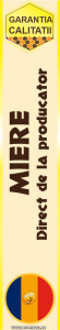 Sigiliu borcan miere Garantia Clitatii Direct de la Producator 27mm x 145 mm - portocaliu