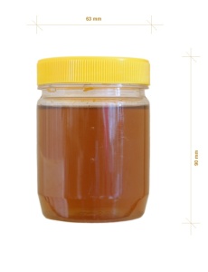Borcan miere 200 ml – PET rotund cu capac