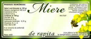 eticheta miere de rapita