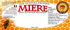 eticheta miere din stupina proprie