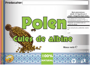 Eticheta Polen cules de albine 70mm x 50mm