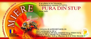 eticheta miere pura din stup
