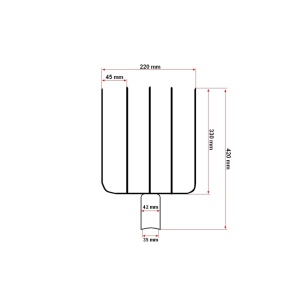 Furca metalica cu 5 coarne - fara maner - onomeus.ro 5