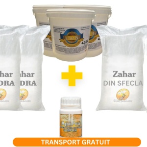 Pachet Kit 75 de kg hrana semisolida pentru albine proteica cu Ultrabee si Vitamine