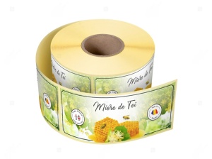 Rola etichete borcan miere Tei 144 x 54 mm - ROLA 175 buc