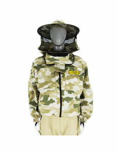 Bluza apicola cu masca din bumbac tip camuflaj Lyson