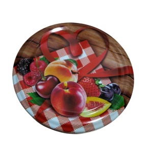 Capac decorativ cu fructe pentru borcane 720 ml, diametru 82 mm, ideal pentru miere sau dulceata, cu model colorat tematic.- onomeus.ro (3)