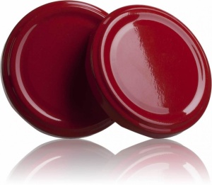 Capac pentru borcane diametru 53mm, ROSU, pachet 50 bucati