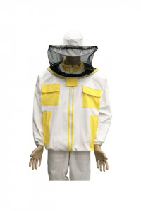 Bluza apicola tip hanorac cu plasa detasabila si buzunare la piept - Turcia