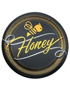 Capac pentru borcane diametru 82mm - Cu scris Honey pe fundal negru