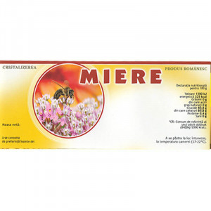 Eticheta borcan miere Simpla 154mm x 60mm