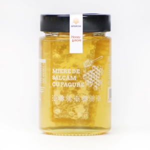 Miere de Salcam cu Fagure - Apisrom 500g