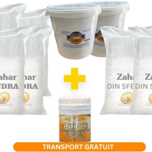Pachet Kit 200 de kg hrana semisolida pentru albine proteica cu Ultrabee si Vitamine