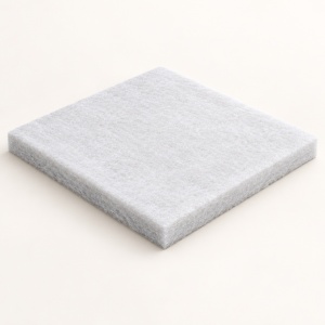 Pasla voluminoasa alba izolare stupi 12 rame - 490x490mm - 15mm grosime