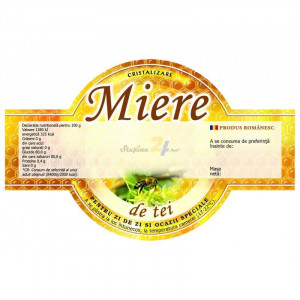 Eticheta miere Tei rotunda 125X86 mm