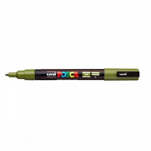 Marker pe baza de apa uni POSCA PC-3m - verde kaki
