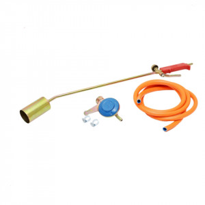 Pachet arzator cu clapeta - parlitor - cu 3m de furtun si ceas de butelie