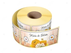 Rola etichete borcan miere Salcam 144 x 54 mm - ROLA 200 buc