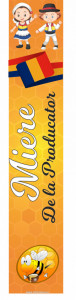 Sigiliu borcan miere Direct de la Producator 27mm x 145 mm - Fetita si baietel in costum popular