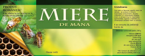 Etichete borcan miere de Mana 154mm x 60mm
