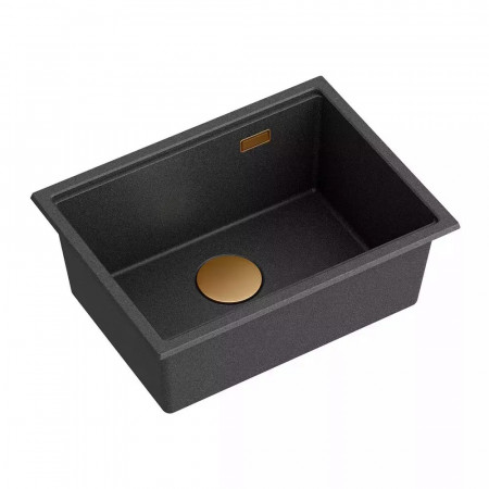 Chiuveta compozit sub blat Quadron Unique Clark negru - Cupru (Copper) 58x44 cm
