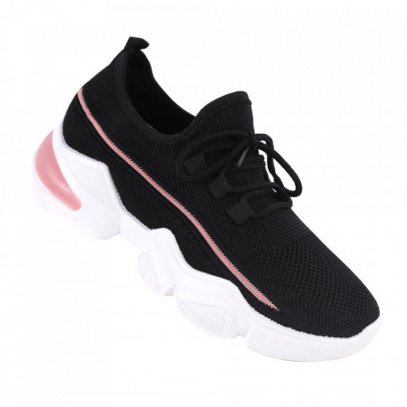 Pantofi sport pentru dame cod 86001 Black/Pink