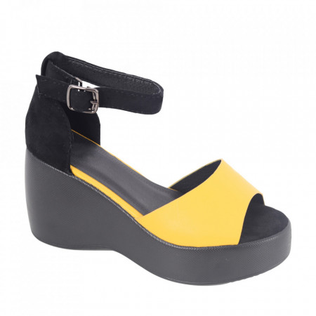Sandale pentru dame cod X01 Yellow/Black