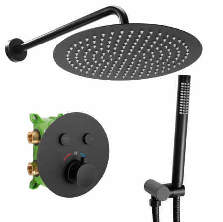 Set de duș ascuns Platinia MILER Black Matt BOX