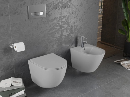 Set vas WC + Bideu FLSK Light Grey matt