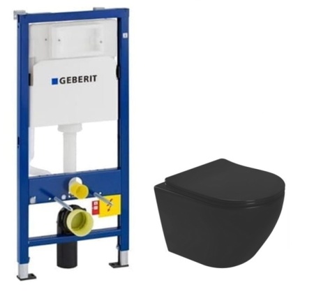 VAS WC NEGRU CU CADRU GEBERIT