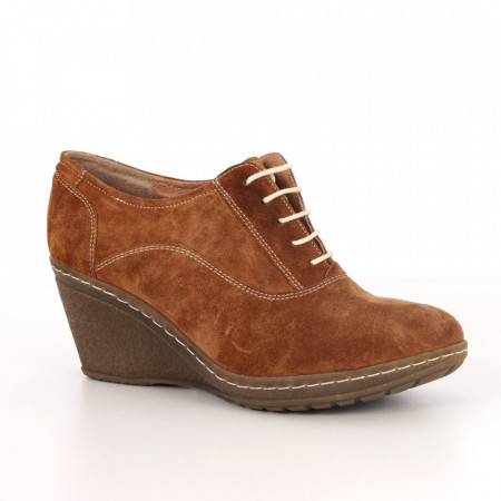 Pantofi din piele naturală cod 432 Brown