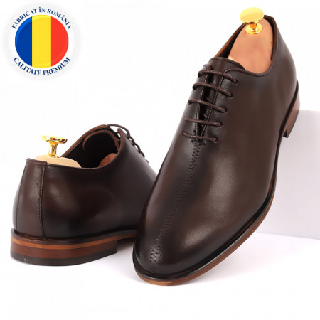 Pantofi din piele naturală pentru bărbați cod 915 MARO
