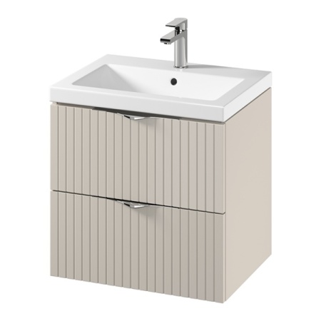 Set dulap baie suspendat 2 sertare lavoar inclus, dimensiuni la alegere, alb mat, MDF, Cersanit Tirso