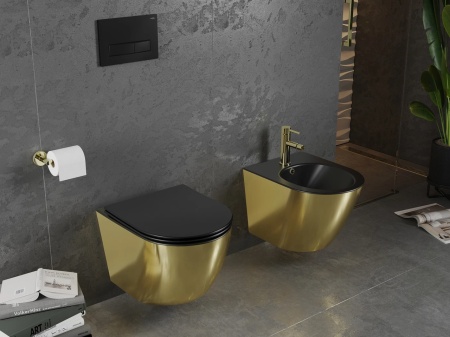 Set vas WC + Bideu FLSK Black/Gold