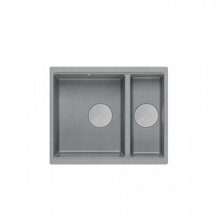 Chiuveta compozit sub blat Quadron Logan 150 gri - inox 56x46 cm