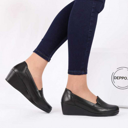 Pantofi din piele naturală cod 118092 Black