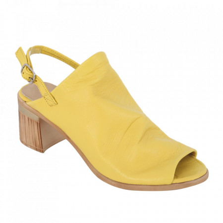 Sandale din piele naturală cod 051 Yellow
