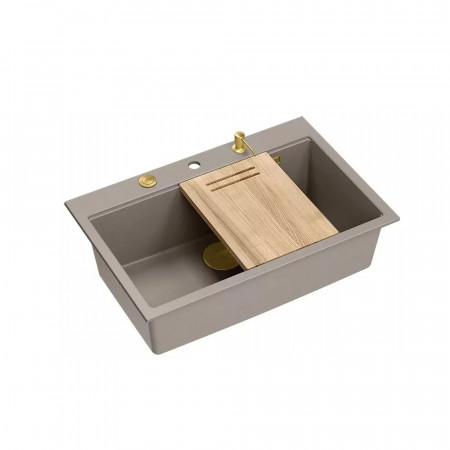 Statie de lucru incastrata Quadron Marc bej - auriu 76x50 cm