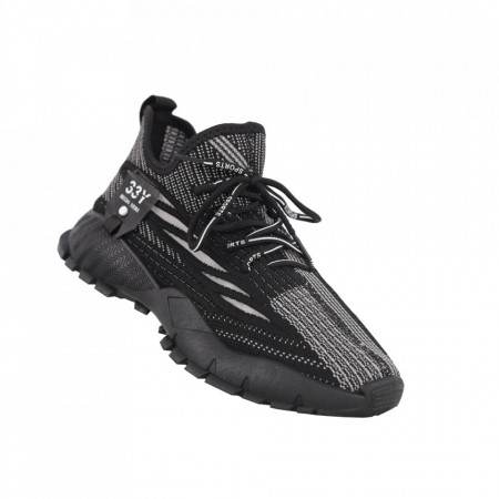 Pantofi sport pentru bărbați cod 207 Black/Grey