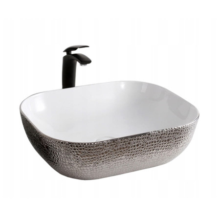 Lavoar pentru blat Tokyo alb argintiu 45 si 50 cm