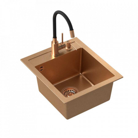 ART JOHNNY 100 Steingran Art Copper cu sifon manual, baterie Maggie și dozator - cupru