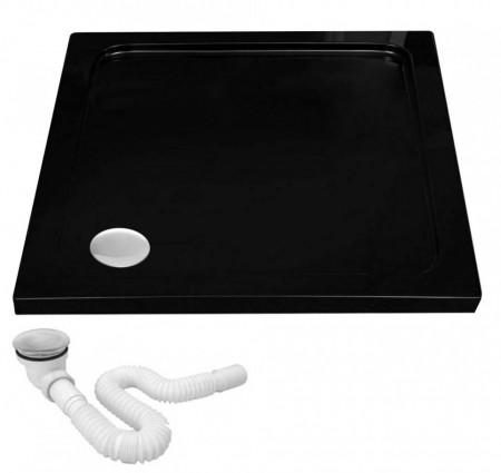 Cada pentru dus din acril Savoy negru 80x80 cm