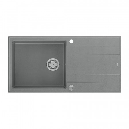 Chiuveta compozit incastrata Quadron Unique Evan 146 XL gri - inox 100x50 cm