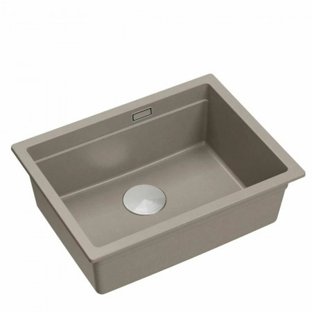 Chiuveta compozit sub blat Quadron Logan 100 bej - inox 59.5x45.1 cm