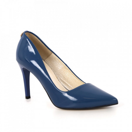 Pantofi din piele naturală cod 0760/A Blue