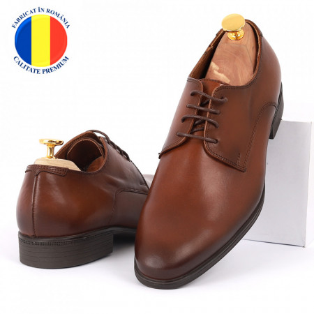 Pantofi din piele naturală pentru bărbați cod 176 Maro