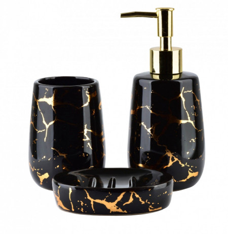 Set baie din ceramica 322123 Negru