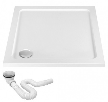 Cada pentru dus din acril 90x90x6 cm Savoy alb